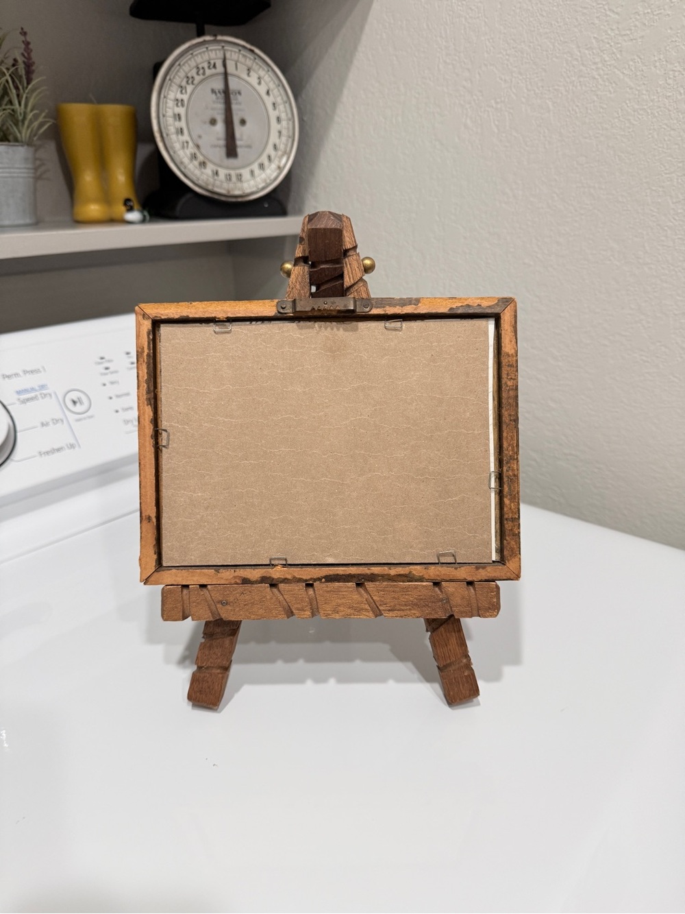 1950’s Ernest Tonk Western Stagecoach Picture with Chunky Wood Easel - Picture 7 of 16